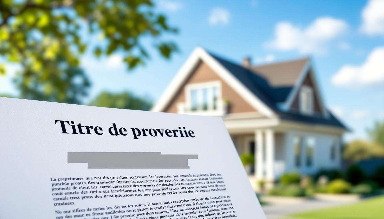 Titre de propriété : exemple, détails et utilité